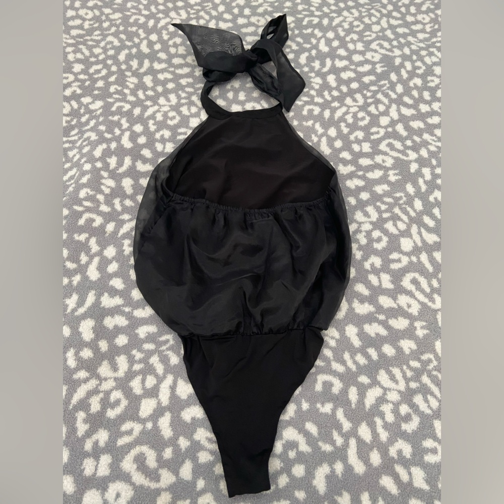THIRTY THIRTY BLACK HALTER BODYSUIT SIZE LARGE - Picture 4 of 5